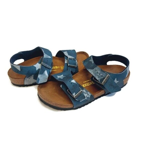 Birkenstock Womens New York Kinder Birko-Flor Sandals Blue EU 33 US L2 NARROW - Picture 9 of 9